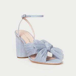 Loeffler Randall - Camellia Pleated Bow Heel - Blue  - 6.5